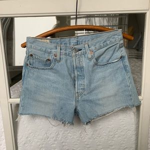 Levi’s blue denim shorts